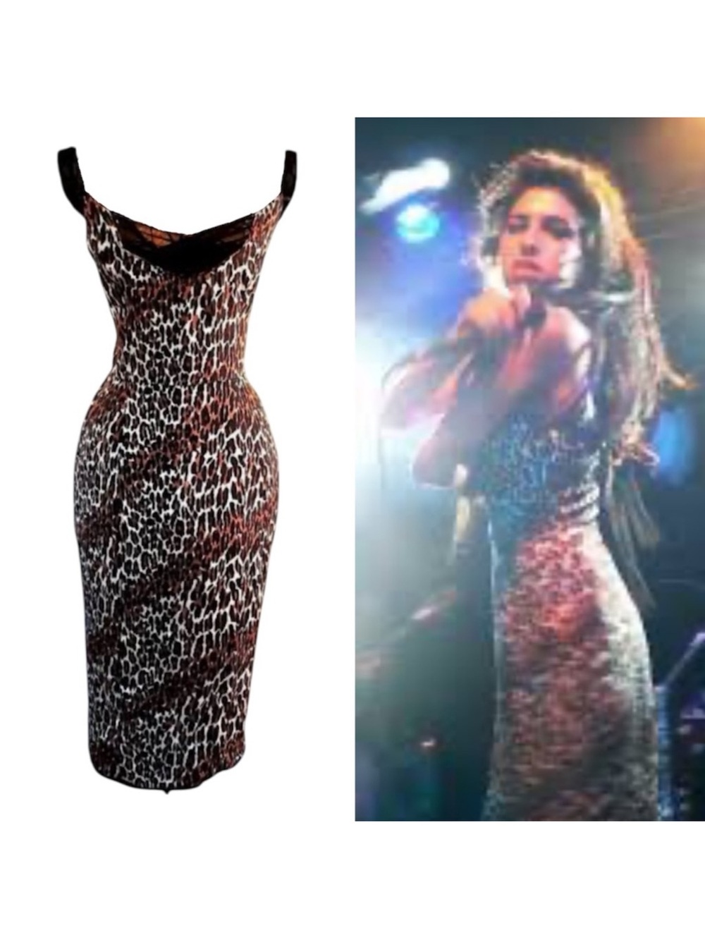 Archive Betsey Johnson Y2K Silk Leopard Dress Amy Winehouse ASO Rare Size 4 - Picture 12 of 12